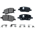 8-Piece Kit Front and Rear Brake Disc and Pad Kit, Plain Surface, 6 Lugs, Ceramic, Cast Iron, Pro-Line Series