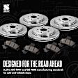 8-Piece Kit Front and Rear Brake Disc and Pad Kit, Plain Surface, 6 Lugs, Ceramic, Cast Iron, Pro-Line Series