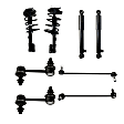 8-Piece Kit Suspension Kit, Includes (4) Shock Absorber and Strut Assembly and (4) Sway Bar Link