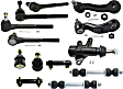 13-Piece Kit Front Suspension, includes Ball Joint, Idler Arm, Idler Arm Bracket, Pitman Arm, Sway Bar Link, Tie Rod Adjusting Sleeve, and Tie Rod End
