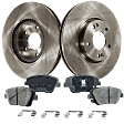 2014 Hyundai Sonata - 2-Wheel Set Front Brake Disc and Pad Kit, Plain Surface, 5 Lugs, 299.97 mm, Ceramic, GAS, 2.0L 4Cyl, Pro-Line Series  Includes (2) Disc and (1) Pad Set