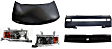 2006 Scion xB - 5-Piece Kit Factory Style Hood, Steel, Primed,  Includes (1) Bumper Cover, (1) Grille, (2) Headlight, and (1) Hood