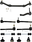 12-Piece Kit Front Suspension Kit, Includes (1) Center Link, (1) Idler Arm, (4) Ball Joint, (2) Sway Bar Link and (4) Tie Rod End