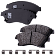 2-Wheel Set Front Brake Disc and Pad Kit, Cross-drilled and Slotted 5 Lugs 276 mm Ceramic, Includes (1) Brake Pad Set and (2) Brake Disc