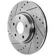2008 Volvo S40 - 4-Piece Kit Front Brake Disc and Pad Kit, Cross-drilled and Slotted, 5 Lugs, Ceramic,  Lug, 300mm  Disc, 278mm, 300mm or 30mm Brake Rotors, 2.5L 5Cyl,  Includes (2) Brake Disc and (1) Brake Pad Set