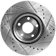 2008 Volvo S40 - 4-Piece Kit Front Brake Disc and Pad Kit, Cross-drilled and Slotted, 5 Lugs, Ceramic,  Lug, 300mm  Disc, 278mm, 300mm or 30mm Brake Rotors, 2.5L 5Cyl,  Includes (2) Brake Disc and (1) Brake Pad Set