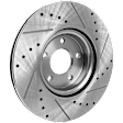 2008 Volvo S40 - 4-Piece Kit Front Brake Disc and Pad Kit, Cross-drilled and Slotted, 5 Lugs, Ceramic,  Lug, 300mm  Disc, 278mm, 300mm or 30mm Brake Rotors, 2.5L 5Cyl,  Includes (2) Brake Disc and (1) Brake Pad Set