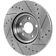 2008 Volvo S40 - 4-Piece Kit Front Brake Disc and Pad Kit, Cross-drilled and Slotted, 5 Lugs, Ceramic,  Lug, 300mm  Disc, 278mm, 300mm or 30mm Brake Rotors, 2.5L 5Cyl,  Includes (2) Brake Disc and (1) Brake Pad Set