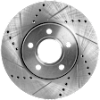 2011 Volvo S40 - 4-Piece Kit Front Brake Disc and Pad Kit, Cross-drilled and Slotted, 5 Lugs, Ceramic, 278mm  Disc, 278mm, 300mm or 30mm Brake Rotors, 2.5L 5Cyl,  Includes (2) Brake Disc and (1) Brake Pad Set