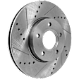 2011 Volvo S40 - 4-Piece Kit Front Brake Disc and Pad Kit, Cross-drilled and Slotted, 5 Lugs, Ceramic, 278mm  Disc, 278mm, 300mm or 30mm Brake Rotors, 2.5L 5Cyl,  Includes (2) Brake Disc and (1) Brake Pad Set