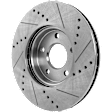 2011 Volvo S40 - 4-Piece Kit Front Brake Disc and Pad Kit, Cross-drilled and Slotted, 5 Lugs, Ceramic, 278mm  Disc, 278mm, 300mm or 30mm Brake Rotors, 2.5L 5Cyl,  Includes (2) Brake Disc and (1) Brake Pad Set