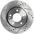 Front Brake Disc and Pad Kit, Cross-drilled and Slotted 5 Lugs 279.91 mm Ceramic FWD
