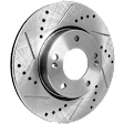Front Brake Disc and Pad Kit, Cross-drilled and Slotted 5 Lugs 279.91 mm Ceramic FWD