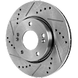 Front Brake Disc and Pad Kit, Cross-drilled and Slotted 5 Lugs 279.91 mm Ceramic FWD