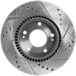 Front Brake Disc and Pad Kit, Cross-drilled and Slotted 5 Lugs 279.91 mm Ceramic FWD