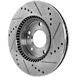 Front Brake Disc and Pad Kit, Cross-drilled and Slotted 5 Lugs 279.91 mm Ceramic FWD