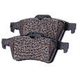 2-Wheel Set Rear Brake Disc and Pad Kit, Cross-drilled and Slotted 5 Lugs 264.92 mm Ceramic, Includes (2) Brake Disc and (1) Brake Pad Set