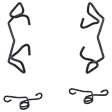 2-Wheel Set Rear Brake Disc and Pad Kit, Cross-drilled and Slotted 5 Lugs 264.92 mm Ceramic, Includes (2) Brake Disc and (1) Brake Pad Set