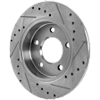 2-Wheel Set Rear Brake Disc and Pad Kit, Cross-drilled and Slotted 5 Lugs 264.92 mm Ceramic, Includes (2) Brake Disc and (1) Brake Pad Set