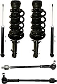 6-Piece Kit Driver and Passenger Side Suspension Kit, Includes (2) Tie Rod Assembly and (4) Shock Absorber and Strut Assembly