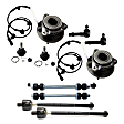 10-Piece Kit Front, Driver and Passenger Side Suspension Kit, Includes (2) Ball Joint, (2) Sway Bar Link, (4) Tie Rod End, and (2) Wheel Hub