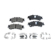 8-Piece Kit Front and Rear Brake Disc and Pad Kit, Plain Surface, 6 Lugs, 12.01 in. - Front; 12.8 in. - Rear, Ceramic, Pro-Line Series , includes (4) Brake Disc and (2) Brake Pad Set