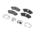 8-Piece Kit Front and Rear Brake Disc and Pad Kit, Plain Surface, 6 Lugs, 12.01 in. - Front; 12.8 in. - Rear, Ceramic, Pro-Line Series , includes (4) Brake Disc and (2) Brake Pad Set