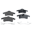 4-Wheel Set Front and Rear Brake Disc and Pad Kit, Plain Surface, 5 Lugs, 305.05 mm, Ceramic - Front, Semi-Metallic - Rear, Pro-Line Series