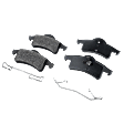 4-Wheel Set Front and Rear Brake Disc and Pad Kit, Plain Surface, 5 Lugs, 305.05 mm, Ceramic - Front, Semi-Metallic - Rear, Pro-Line Series