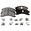 4-Wheel Set Front and Rear Brake Disc and Pad Kit, Plain Surface, 5 Lugs, 305.05 mm, Ceramic - Front, Semi-Metallic - Rear, Pro-Line Series
