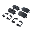 2006 Toyota Corolla S - 4-Piece Kit Front Brake Disc and Pad Kit, Plain Surface, 5 Lugs, 275.08 mm, Ceramic, 1.8L 4Cyl, Pro-Line Series  Includes (2) Brake Disc and (1) Brake Pad Set