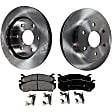2002 Chevrolet Suburban 1500 - 4-Piece Kit Front Brake Disc and Pad Kit, Plain Surface, 6 Lugs, 305.05 mm, Ceramic, 5.3L 8Cyl, Pro-Line Series  Includes (2) Brake Disc and (1) Brake Pad Set