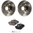 2-Wheel Set Front Brake Disc and Pad Kit, Plain Surface 5 Lugs 293.88 mm Ceramic Pro-Line Series, Includes (2) Disc and (1) Pad Set