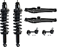 6-Piece Kit Rear, Driver and Passenger Side, Lower Control Arm Kit, Includes (2) Control Arm, (2) Sway Bar Link and (2) Shock Absorber and Strut Assembly