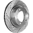 2018 Lexus LX570 - 8-Piece Kit Front and Rear Brake Disc and Pad Kit, Cross-drilled and Slotted, 5 Lugs, Ceramic, 5.7L 8Cyl, Pro-Line Series  Includes (4) Brake Disc and (2) Brake Pad Set