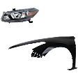 2-Piece Kit Driver Side Halogen Headlight, With bulb(s), OE Replacement, Includes (1) Fender and (1) Headlight