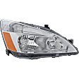 5-Piece Kit Driver and Passenger Side Halogen Headlight, With bulb(s), OE Replacement, Sedan, Includes (2) Fender, (1) Grille Assembly and (2) Headlight