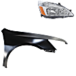 2004 Honda Accord - 2-Piece Kit Front, Passenger Side Fender, 4-Door, Sedan, CAPA Certified Includes (1) Fender and (1) Headlight