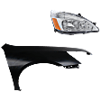 2006 Honda Accord - 2-Piece Kit Passenger Side Halogen Headlight, With bulb(s), 2-Door, OE Replacement, Coupe,  Includes (1) Fender and (1) Headlight