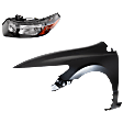 2-Piece Kit Driver Side Halogen Headlight, With bulb(s), OE Replacement, Includes (1) Fender and (1) Headlight