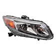 2012 Honda Civic - 3-Piece Kit Passenger Side Halogen Headlight, With bulb(s), OE Replacement,  Includes (1) Fender, (1) Grille Assembly, and (1) Headlight