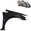 2-Piece Kit Passenger Side Halogen Headlight, With bulb(s), OE Replacement, Includes (1) Fender and (1) Headlight