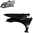 2-Piece Kit Driver Side Halogen Headlight, With bulb(s), OE Replacement, Includes (1) Fender and (1) Headlight