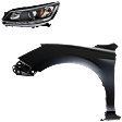 2-Piece Kit Driver Side Halogen Headlight, With bulb(s), OE Replacement, Includes (1) Fender and (1) Headlight