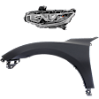 2-Piece Kit Driver Side Halogen Headlight, With bulb(s), OE Replacement, Includes (1) Fender and (1) Headlight