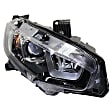 2-Piece Kit Passenger Side Halogen Headlight, With bulb(s), Hatchback, OE Replacement, CAPA Certified, Includes (1) Fender and (1) Headlight