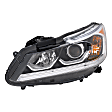 3-Piece Kit Driver Side Halogen Headlight, Sedan, Includes (1) Fender, (1) Grille Assembly, and (1) Headlight, CAPA Certified