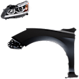 2-Piece Kit Driver Side Halogen Headlight, With bulb(s), Sedan, OE Replacement, CAPA Certified, Includes (1) Fender and (1) Headlight