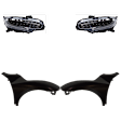 4-Piece Kit Driver and Passenger Side LED Headlight, With bulb(s), Coupe, OE Replacement, Includes (2) Fender and (2) Headlight