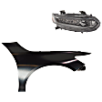 2-Piece Kit Passenger Side Halogen Headlight, With bulb(s), OE Replacement, Includes (1) Fender and (1) Headlight